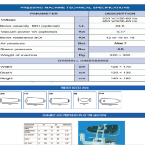 AIR OPERATED PRESS BL-DRY CLEANING PRESSES SERIES - Image 3